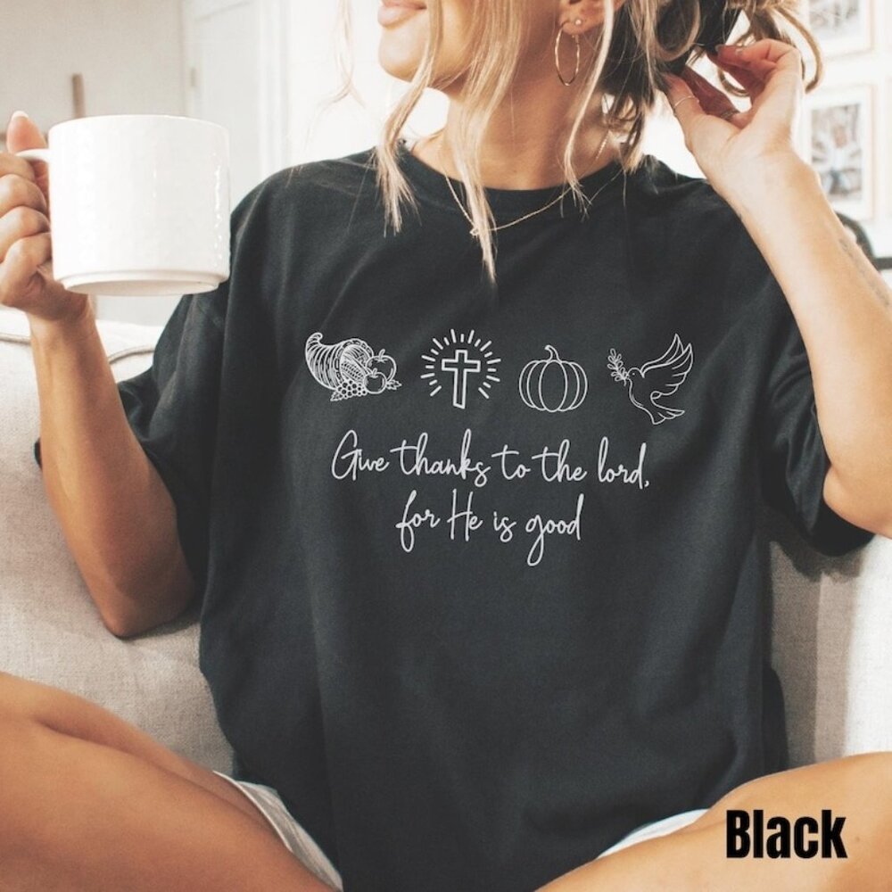 Christian Thanksgiving T-Shirt, Bible Verse Fall Tee